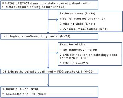 Dynamic FDG-PET imaging for differentiating metastatic from non-metastatic lymph nodes of lung cancer